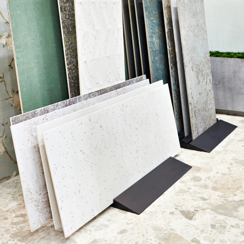 stack of tile flooring